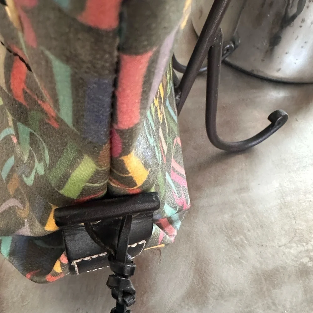 DOONEY & BOURKE Rainbow Block Monogram Y2K Tassel Bag